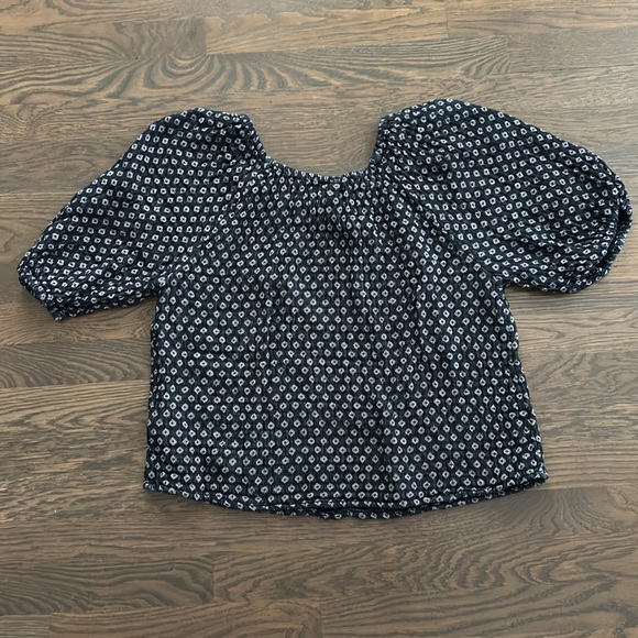 Patterned Navy Top - Picture 4 of 4